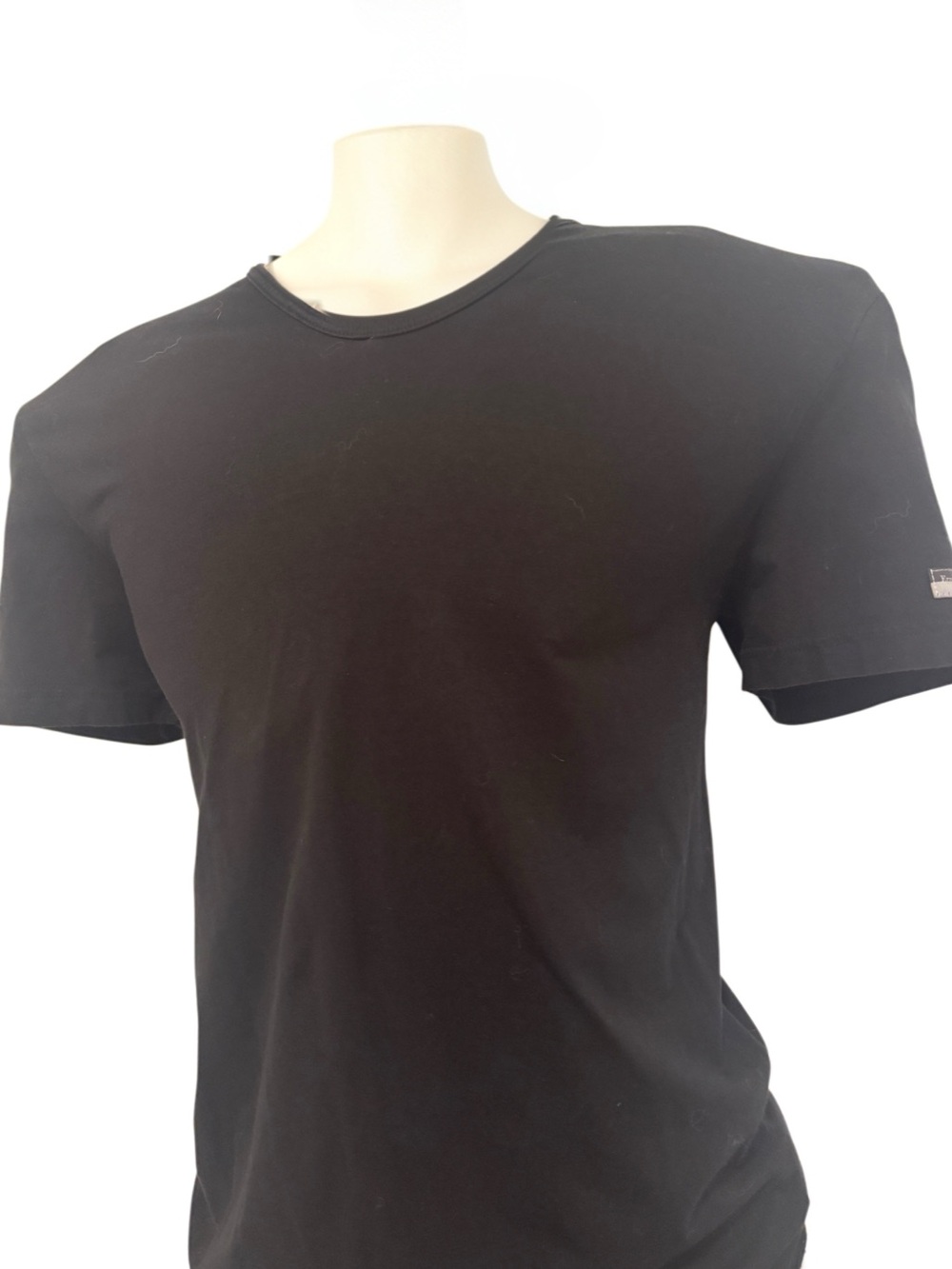 Ermenegildo Zegna Black Short Sleeve Crew Tee